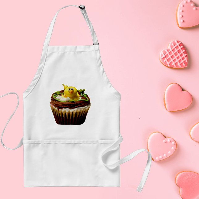 Avental Cupcake com decoração de patos (Cupcake with Duck Decoration Adult Apron)