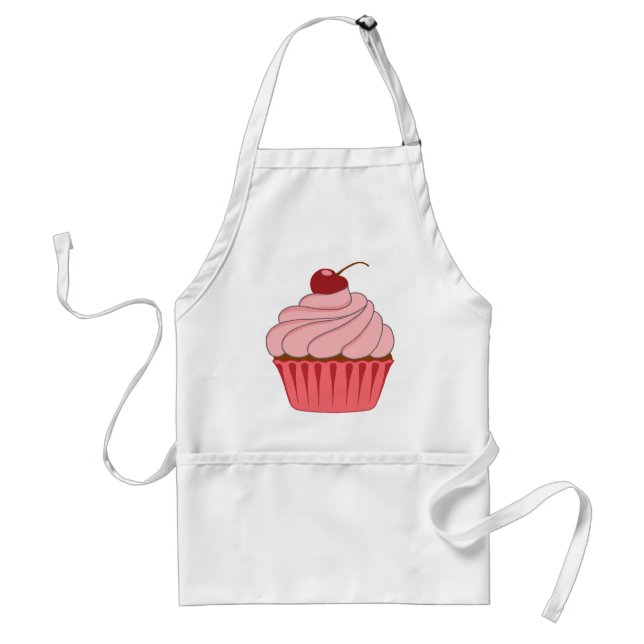 Avental Cupcake cor-de-rosa (Frente)