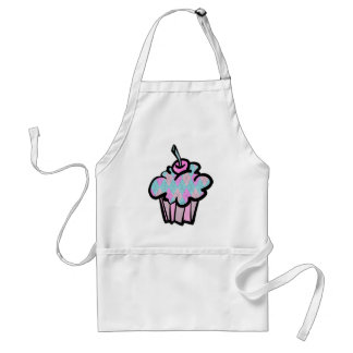 Avental cupcake do padrão sherbert argyle