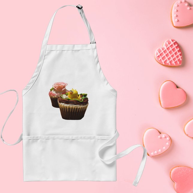 Avental Cupcake e Pato (Cupcakes with Rose and Duck Adult Apron)