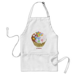 Avental Cupcake Hearts Apron