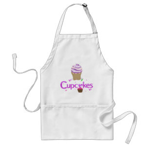 Avental Cupcake roxo do redemoinho