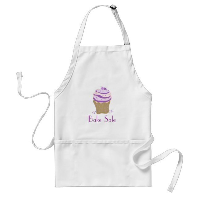 Avental Cupcake roxo - Venda de Assar (Frente)