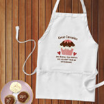 Avental Cupcakes e Corações Humor Apron<br><div class="desc">O avental baking com uma grande imagem de cupcake caprichoso acentuado com corações e o sentimento de texto: "cupcakes Excelentes são mais baratos que terapia,  e você não precisa de uma consulta." O texto pode ser editado se desejar.</div>