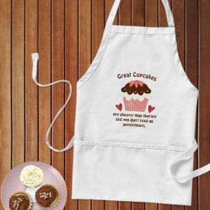 Avental Cupcakes e Corações Humor Apron