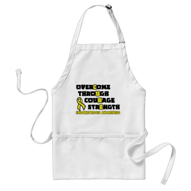 Avental CURE... Endometriose Adulto Apron (Frente)