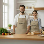 Avental Custom Established year Name Chef Personalized<br><div class="desc">Lots of talent coming out of that kitchen. Encourage the chef in your life to keep those delicious dishes coming with this personalized,  modern and unique apron. Customize the words,  name and established year as you need. Comes in different colors and sizes. 

Make for a great gift.</div>