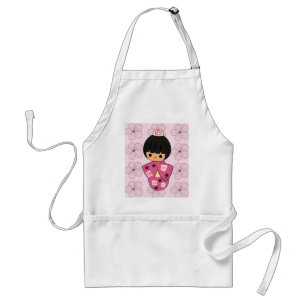 Avental da boneca de Kawaii Kokeshi