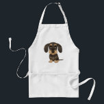 Avental Dachshund| Cão de Cartoon Bonito Teckel<br><div class="desc">Um avental de CHURRASCO divertido para amantes Dachshund. Javali selvagem e bronzeado de cor Teckel. Visite o Doodle World de Jenn para obter ainda mais acessórios para casa e escritório,  com este cachorro engraçado e mais designs originais de cachorros-salsicha.</div>