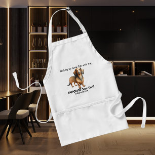 Avental Dachshund de Cozinhar BROWNS e PRETO