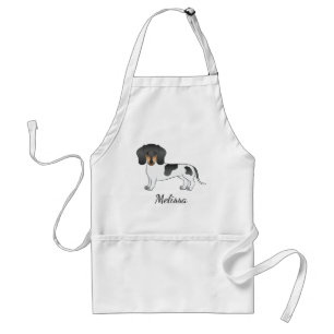 Avental Dachshund E Nome De Cabelo Curto Preto E Penteado
