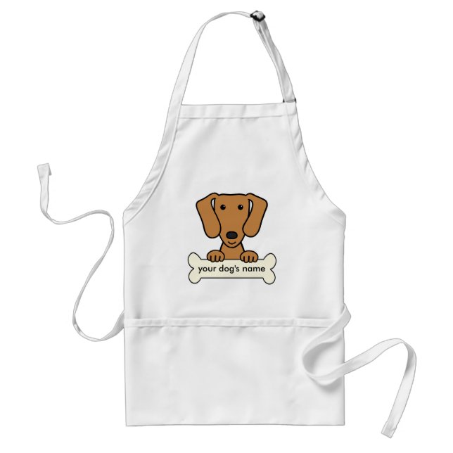 Avental Dachshund personalizado (Frente)