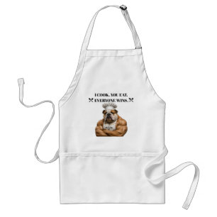 AVENTAL DE COZINHEIRO DE BULLDOG INGLÊS ENGRAÇADO