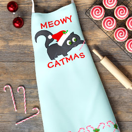 Avental de Natal Fofo do Gato Meowy Catmas