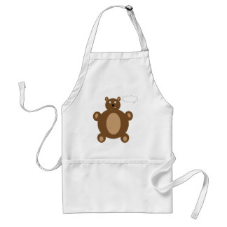 Avental de pensamento do urso de ursinho