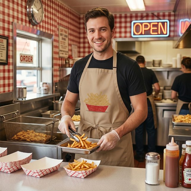 Avental Deliciosas Batatas Fritas Retro Fast Food  (Criador carregado)
