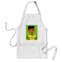 desenho animado de criança negra desportiva