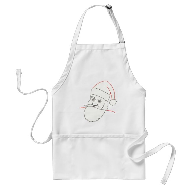 Avental Desenho de arte em destaque - aprons do Papai Noel (Frente)