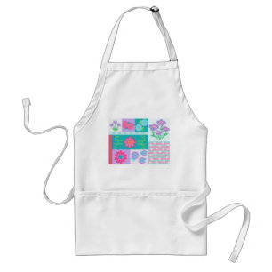 Avental Desenho de Flores Vibrantes em Flor