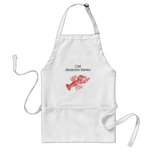 Avental Desenho do Vintage Red Lobster #1