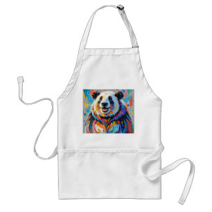 Avental Design de arte animal abstrato panda colorida