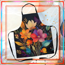 AVENTAL - Design Floral Bonito e Colorido