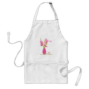 Avental Design floral cor-de-rosa