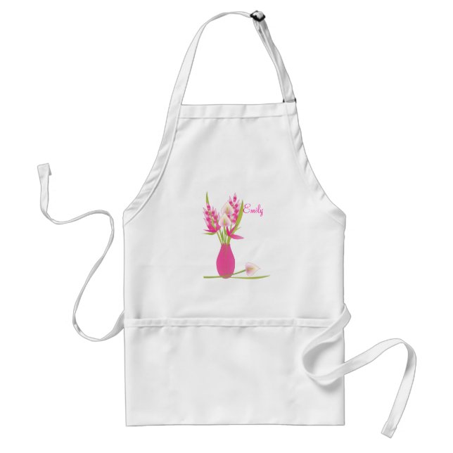 Avental Design Floral Rosa (Frente)