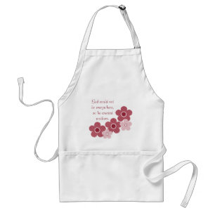 Avental Deus Criou Mães Padronizadas Flor Apron, Rosa