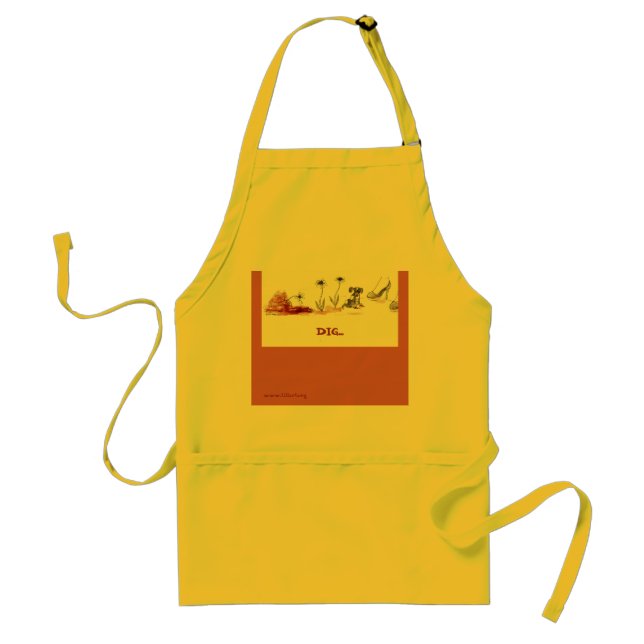 Avental "DIG"; Gardening Dog Apron (Frente)