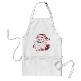 Avental Diversão Retrô Feliz Natal Jolly Papai Noel em V