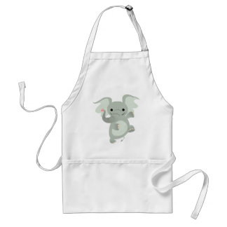 Avental do cozinhar do elefante dos desenhos