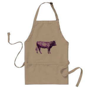 Avental Do cozinheiro chefe roxo de Bull da vaca do