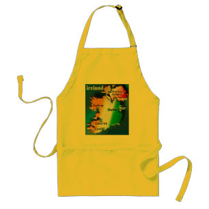 Avental do mapa da bandeira de Ireland