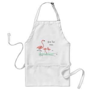 Avental do texto do trio 2 dos flamingos