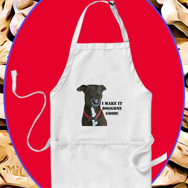 Avental Docinho Pitbull Mix Dog em Apron do Chef (Criador carregado)