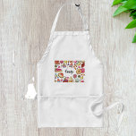 Avental Doodles Doce Doce Doce Doce Doce Padrão<br><div class="desc">Cozinhe algo doce em estilo com este doce e pombo de sobremesa. Apresentando um design divertido e colorido de cupcakes, idiotas e outras delícias açucaradas, é perfeito para assar, cozinhar ou hospedar festas com temas sobremesa. Excelente para chefs, padeiros ou qualquer pessoa que ame acessórios lúdicos da cozinha, este avental...</div>