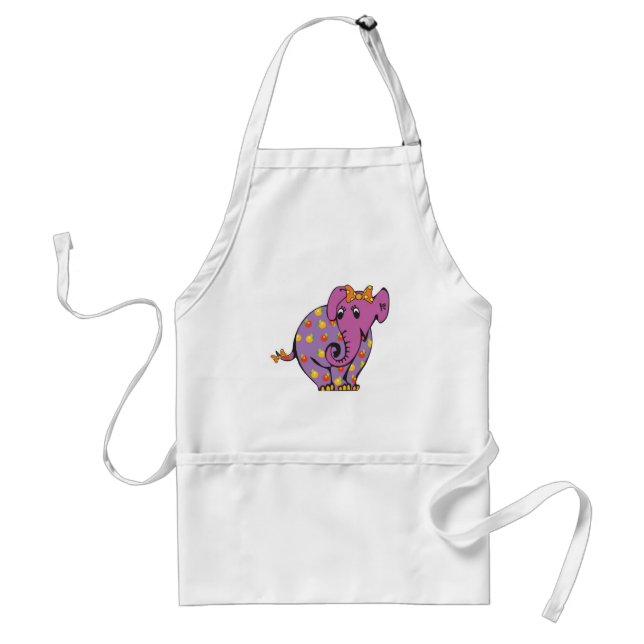 Avental elefante de frutado roxo (Frente)