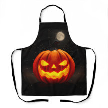 Avental Elegante de Abóbora de Halloween