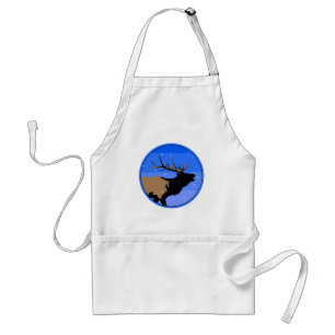 Avental Elk Bugling no inverno - Arte original sobre a vid