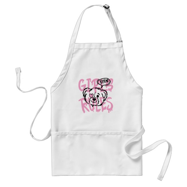 Avental Empoderando Mulheres: Arte GIRLS RULES (Frente)