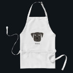 Avental Engraçado Black Labrador Retriever Dog Nome Person<br><div class="desc">Uma pintura de aquarela fofa de um cão do Labrador Negro.
Personalize alterando ou removendo o nome.</div>