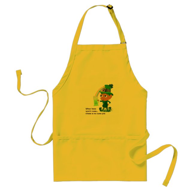 Avental engraçado da cerveja do Leprechaun (Frente)