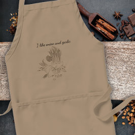 Avental Engraçado dizer cozinha de alho de cebola