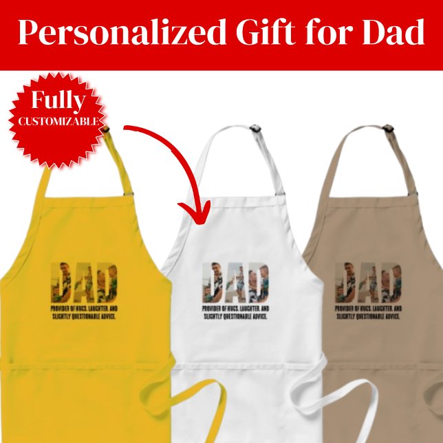 Avental engraçado para Papai Presente de Natal par (Funny Dad Apron Christmas Gifts for Dad)