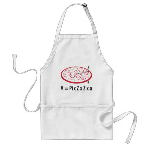 Avental Equação da Pizza : V = Pi x Z x Z x a