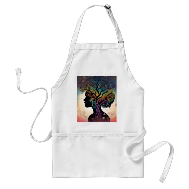 Avental **"Essência da Terra: Abstrato Mãe Natureza"* (Frente)