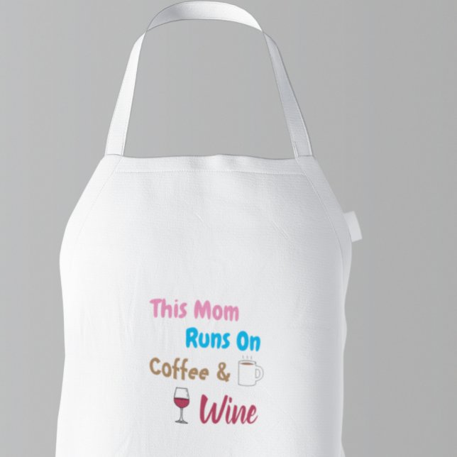 Avental Esta Mãe Funciona Com Café E Vinho (Criador carregado)