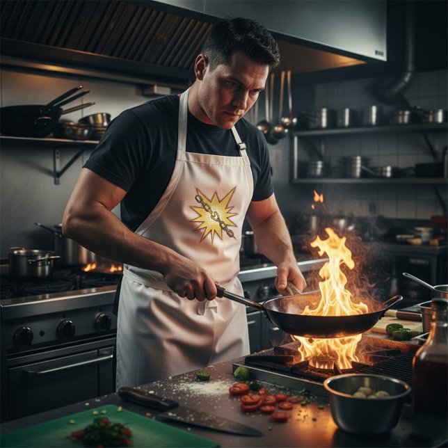 Avental Estilo de banda desenhada em negrito de explosão d (Criador carregado)