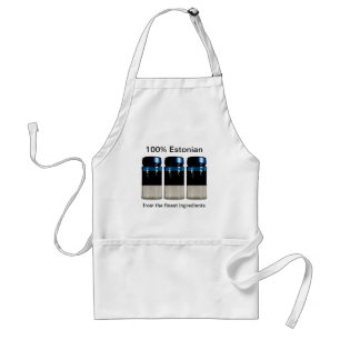 Avental Estônia Flag Spice Jars Apron